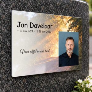 Gedenkbord Met Foto Personaliseren