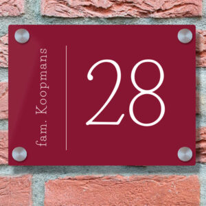 Antiek Rood Naambordje Ontwerpen Online