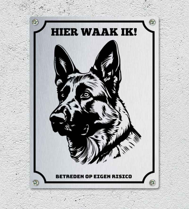 Herdershond Waakbord Personaliseren