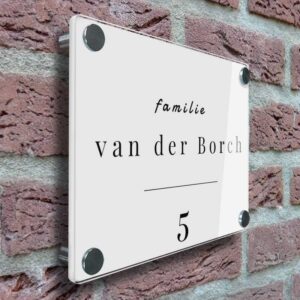Plexiglas Naambordje Ontwerpen Luxe
