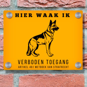 Waakbord Hond