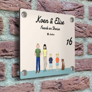 Unieke Naambordje Familie