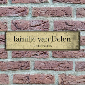 Straatnaambord Vintage