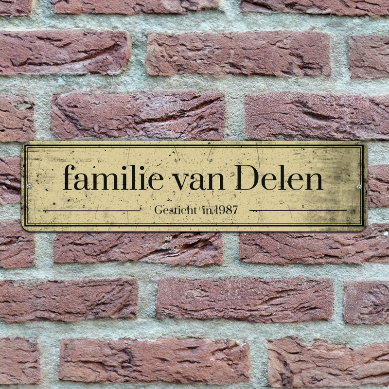 Straatnaambord Vintage