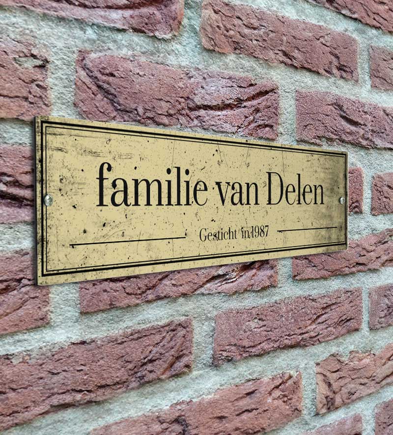 Straatnaambordje Vintage