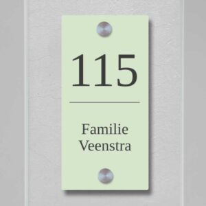 Smal Naambordje Voordeur