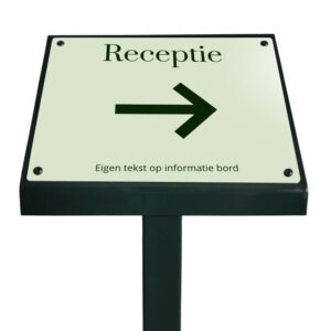 Informatiebordje Met Paal Bewegwijzering Pijl