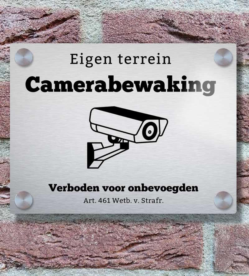 Naambordje Cameratoezicht Huis