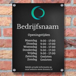 Openinsgtijden Bord Personaliseren