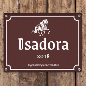 Paarden Bordje Met Naam