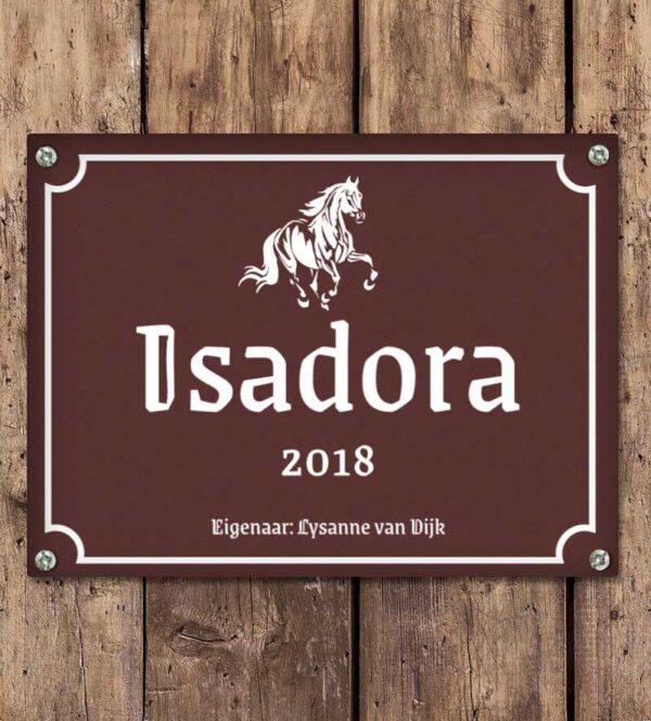 Paarden Bordje Met Naam