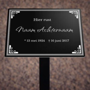 Gedenkbord Gedenkteken Paaltje