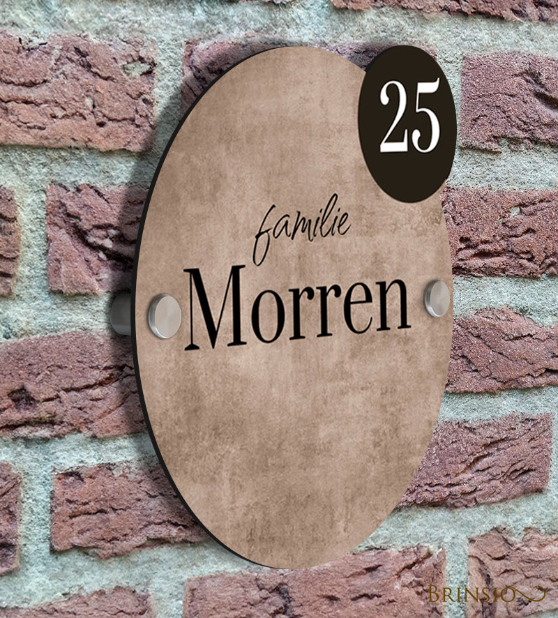 Rond Naambordje Uniek Design