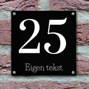 Huisnummerbord Met Eigen Tekst Ontwerpen