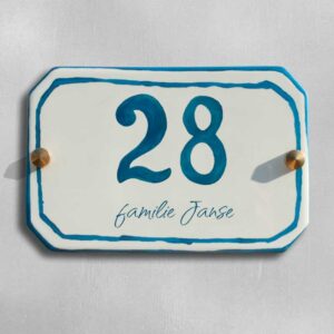 Huisnummerbordje Met Naam Keramiek