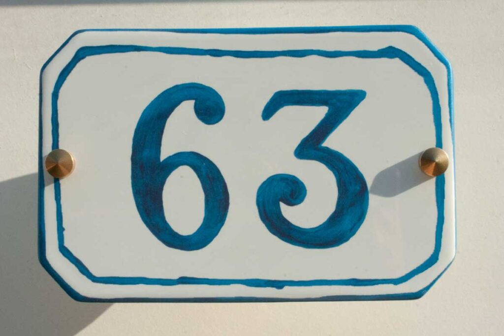 Klassiek Huisnummerbord Keramiek Porselein