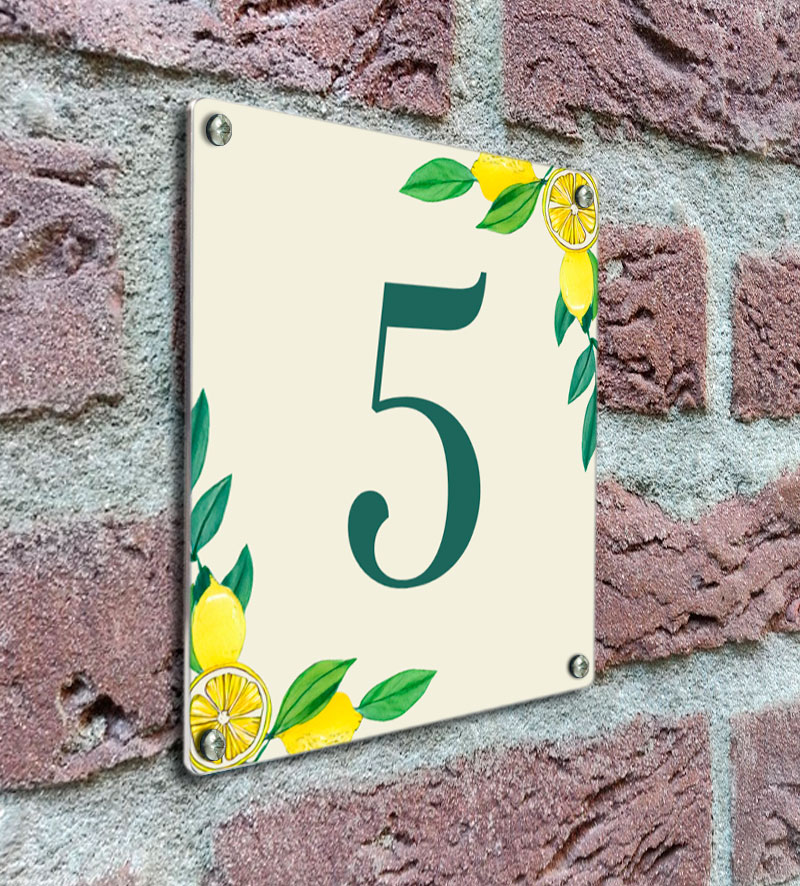 Klassiek Huisnummerbordje Citroenen