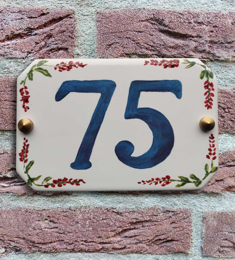 Nostalgisch Klassiek Naambordje Voordeur Huisnummerbordje