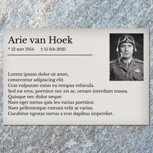 Herdekingsbord Met Foto En Tekst