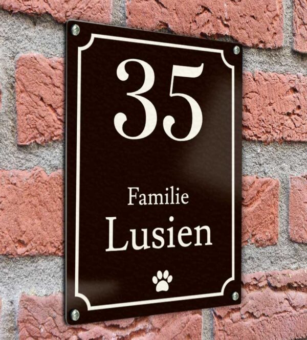Landelkijk Naambordje Donker Bruin