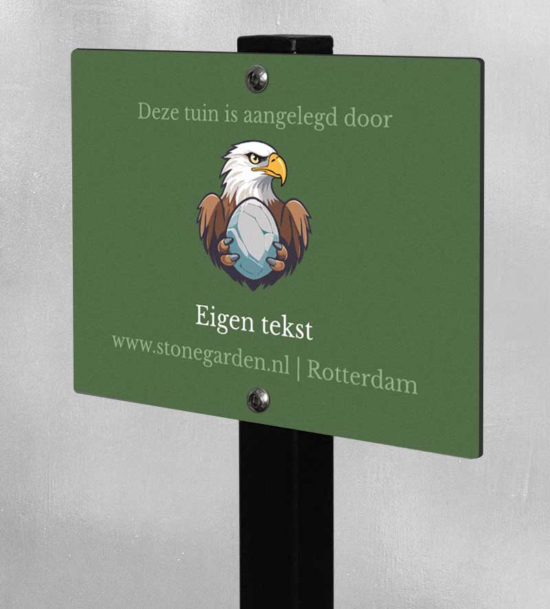 Reclame Tuinbordje Personaliseren Met Paal