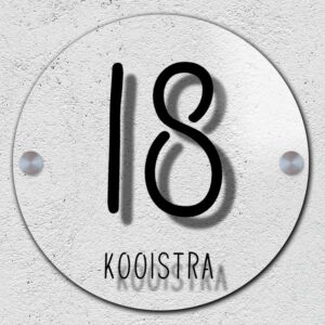 Rond Pelxiglas Naambordje Voordeur Transparant