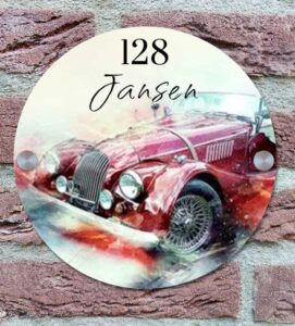 Stoer Rond Naambordje Met Foto