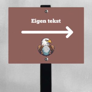 Bewegwijzeringsbord Met Grondpaal 20x15cm