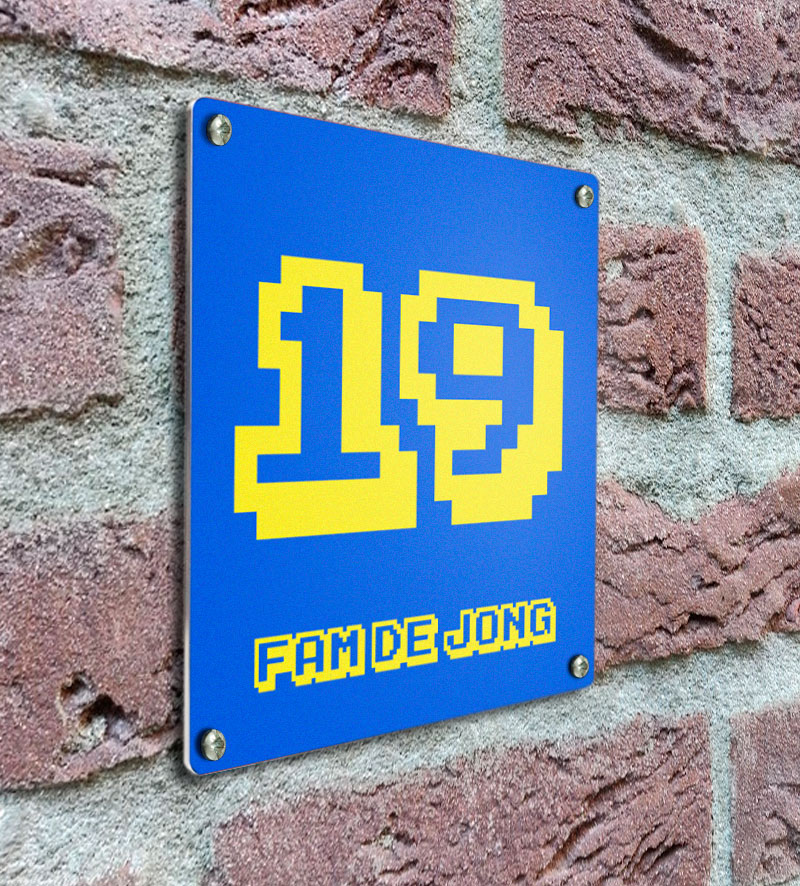 Arcade Huisnummerbordje Met Naam