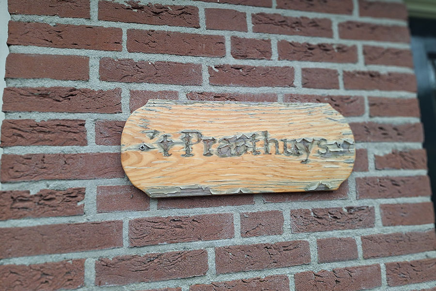 Klassiek Straatnaambord Hout Verweerd