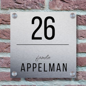 Naambordje Voordeur Rvslook Modern