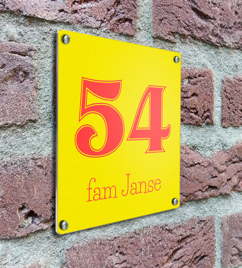 Opvallend Popart Huisnummerbordje Uniek