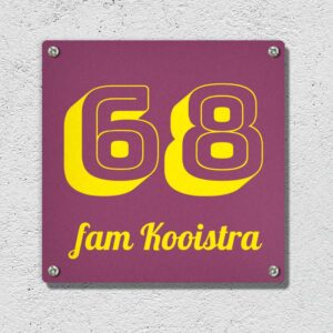 Retro Uniek Huisnummerbordje