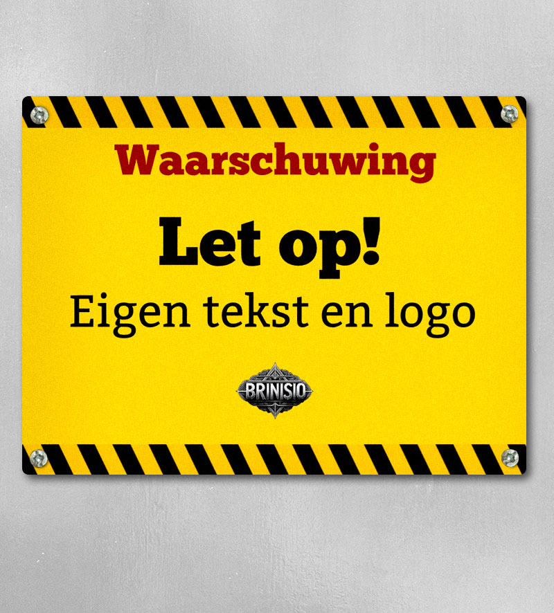 Waarschuwingsbord Personaliseren Op Maat