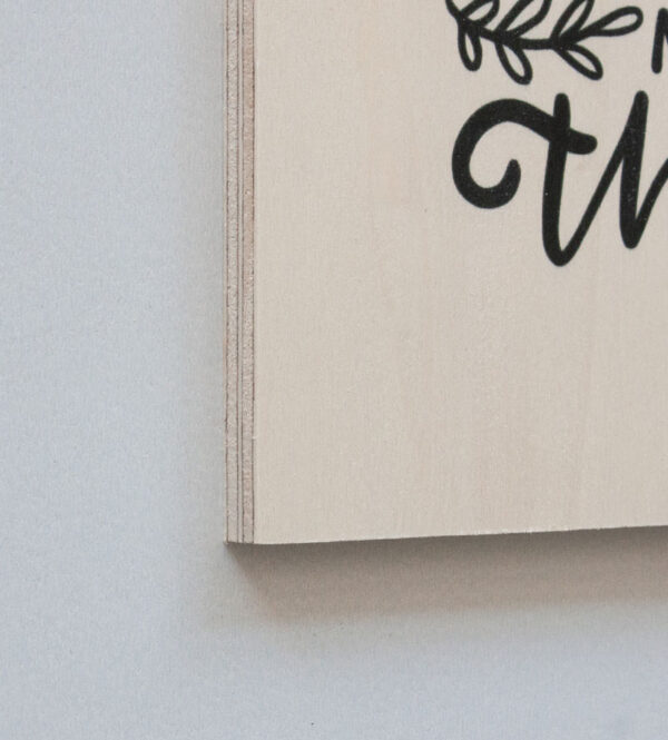 Detail Houten Tekstbord