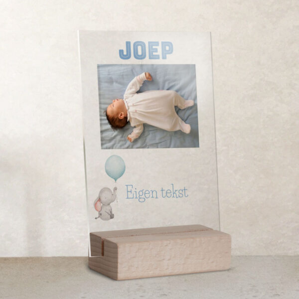 Geboortebord Jongen Plexiglas