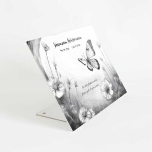 Gedenkbord Rvs Sokkel 30x20cm