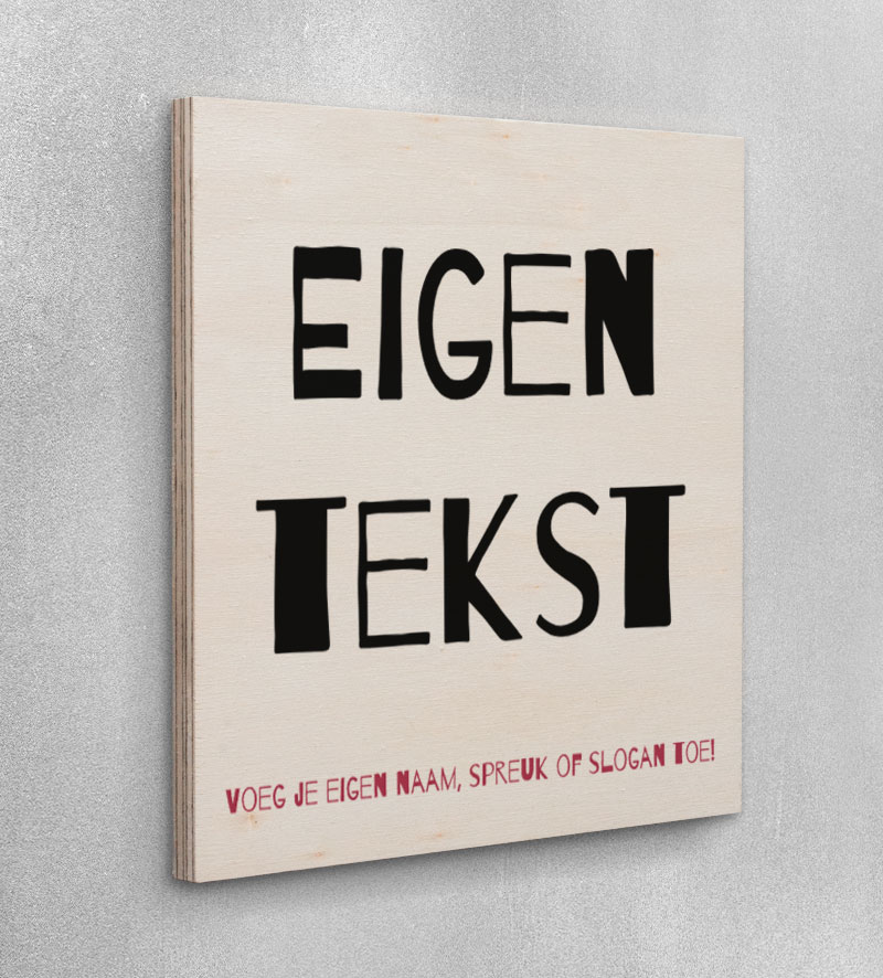 Tekstbord Hout Eigen Tekst Personaliseren