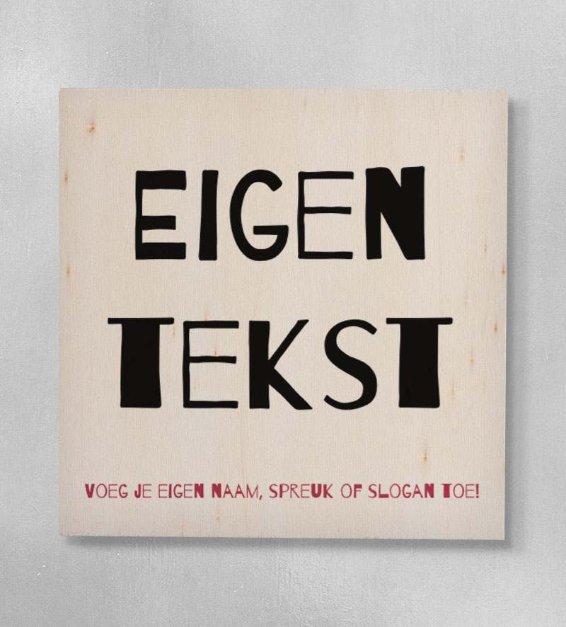 Tekstbord Hout Ontwerpen