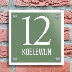 Vierkant Naambordje Met Border