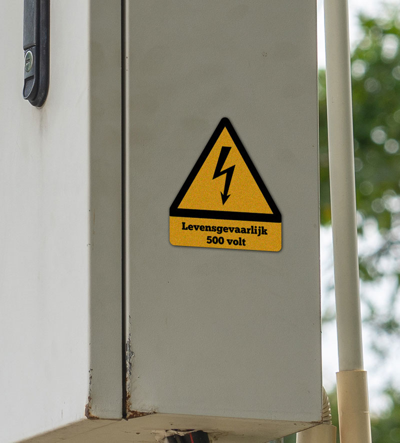 Waarschuwingsbordje Hoogspanning Ontwerpen