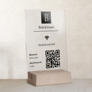 Wifibordje Personaliseren Qr Code Plexiglas