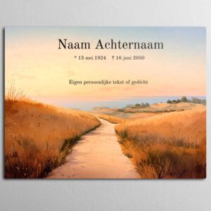 Gedenkbord Personaliseren Illustratie Pad Naar Eeuwigheid