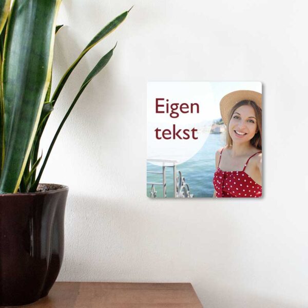 Wand Paneel Eigen Tekst Fotopersonaliseren 15x15cm