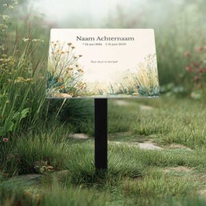 Naambordje Graf Tijdelijk Grondpaal