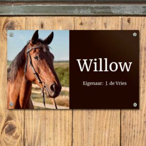 Ontwerp Paarden Naambordje Met Foto