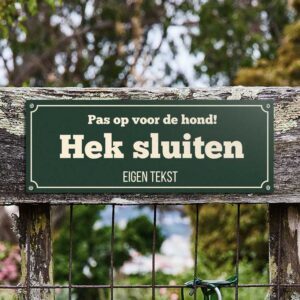 Waakbord Pas Op Voor De Hond 40x15cm