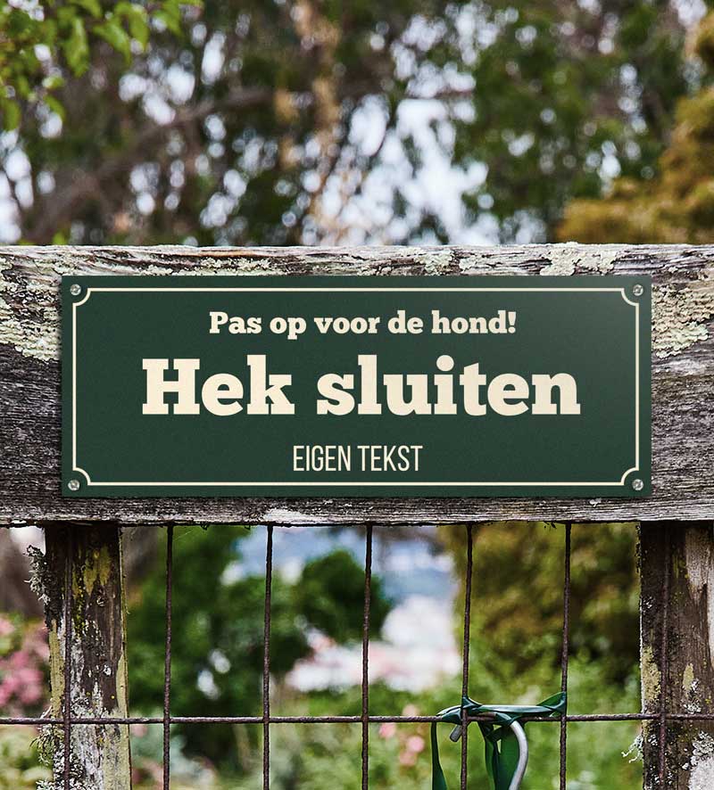 Waakbord Pas Op Voor De Hond 40x15cm