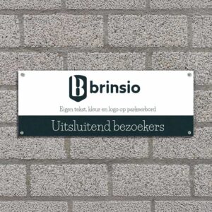 Parkeerbord Logo Uitsluitend Bezokers Muur Bevestiging