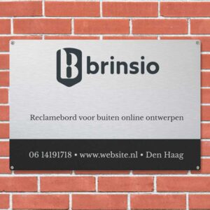 Reclamebord Geborsteld Aluminium Buiten Online Ontwerpen
